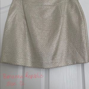 Soft gold metallic skirt